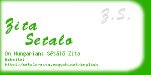 zita setalo business card